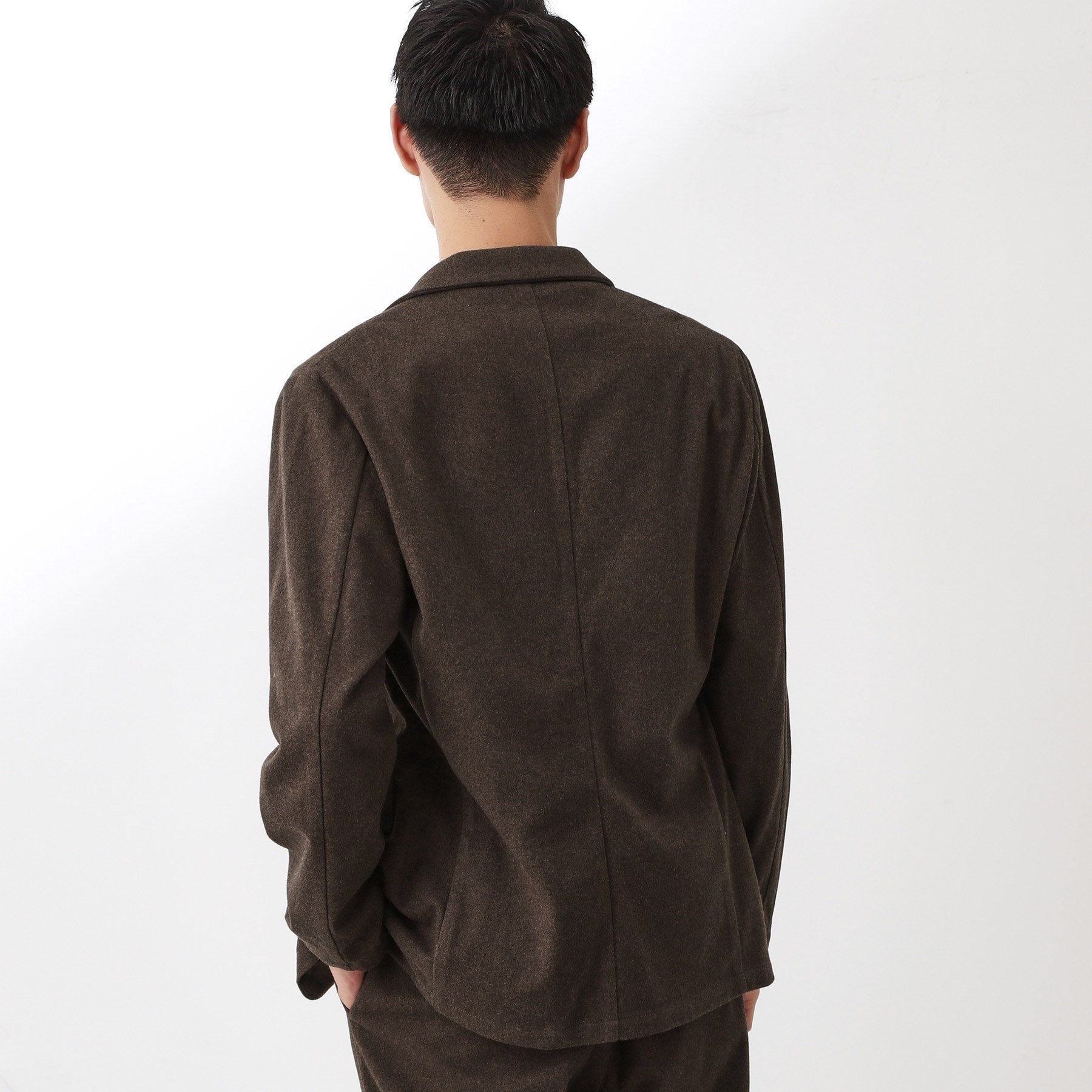 ザ ショップ ティーケー(メンズ) THE SHOP TK(Men) ホームスパンジャージジャケット【セットアップ可】 (チャコールグレー(013)) チャコールグレー(013)