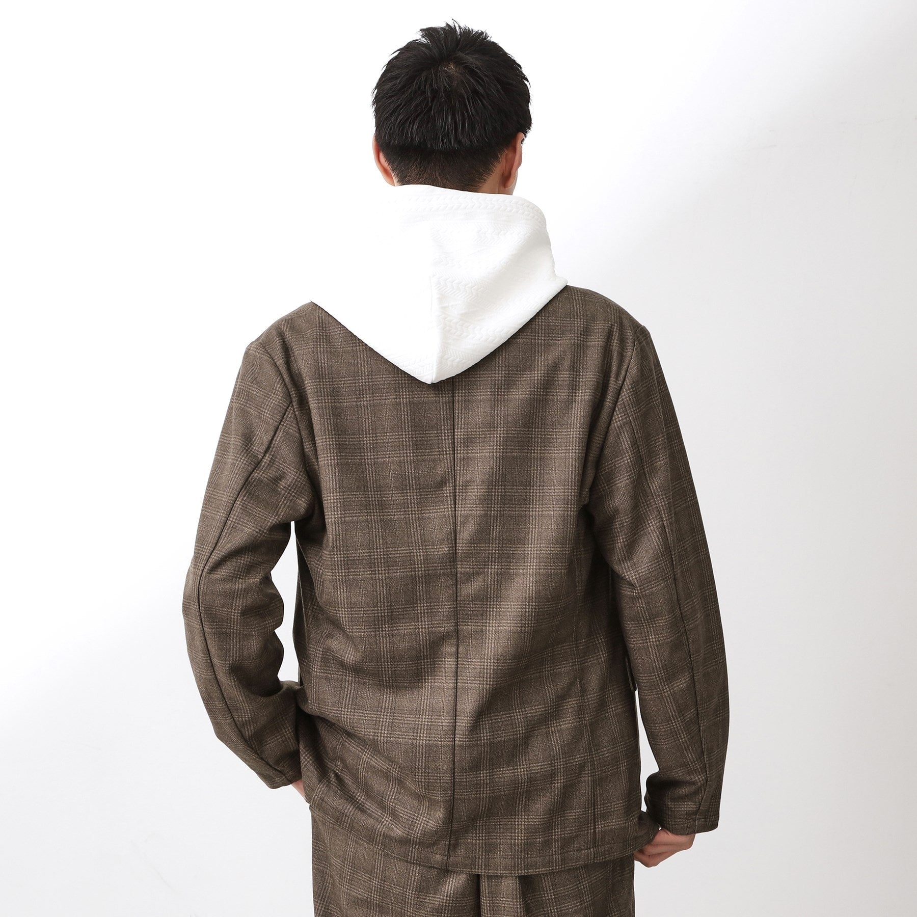 ザ ショップ ティーケー(メンズ) THE SHOP TK(Men) ホームスパンジャージジャケット【セットアップ可】 (チャコールグレー(013)) チャコールグレー(013)