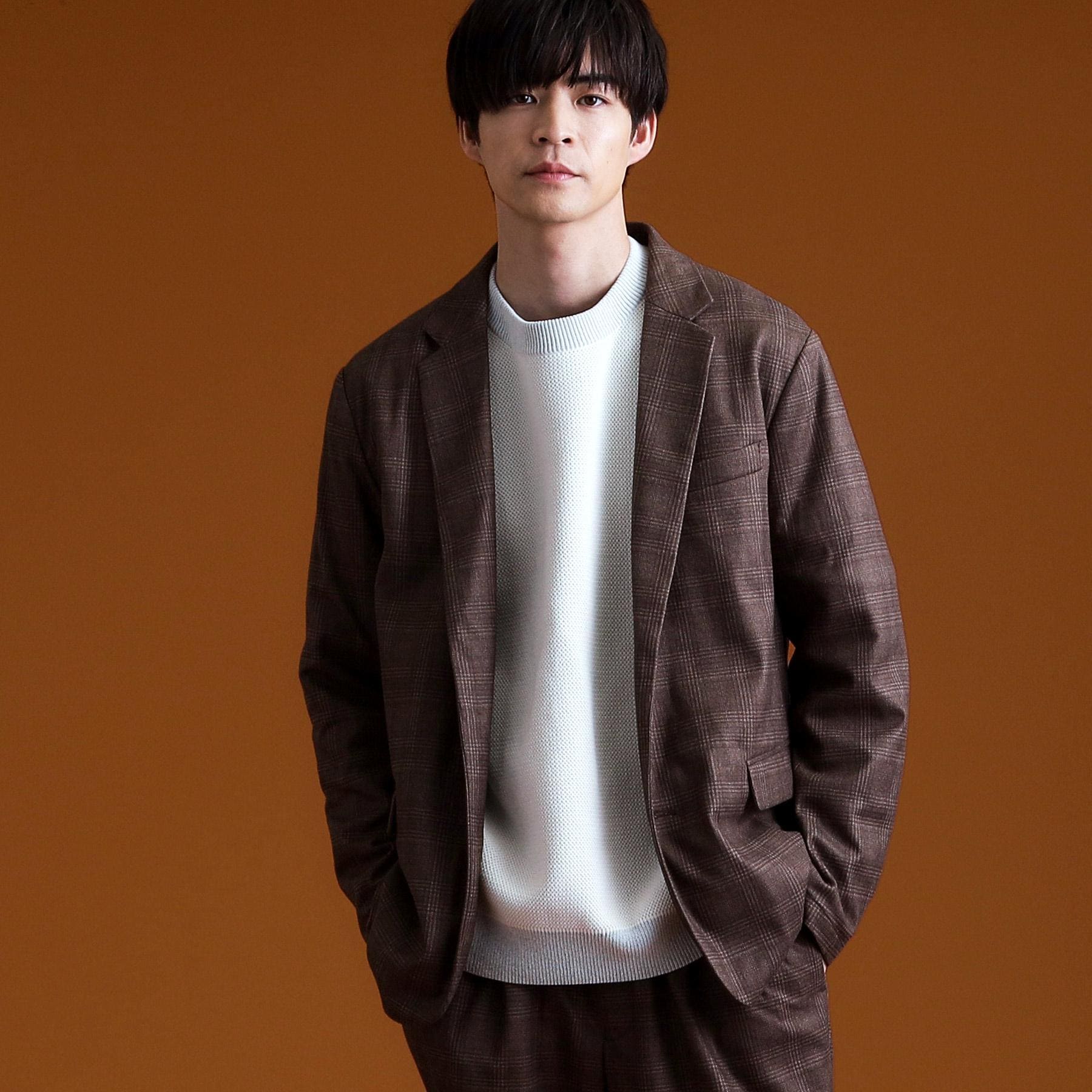 ザ ショップ ティーケー(メンズ) THE SHOP TK(Men) ホームスパンジャージジャケット【セットアップ可】 (チャコールグレー(013)) チャコールグレー(013)