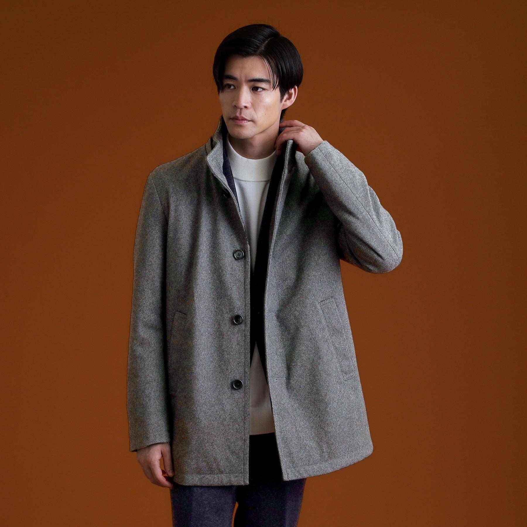 ザ ショップ ティーケー(メンズ) THE SHOP TK(Men) ウーリックスタンドメルトンコート (グレー(412)) グレー(412)