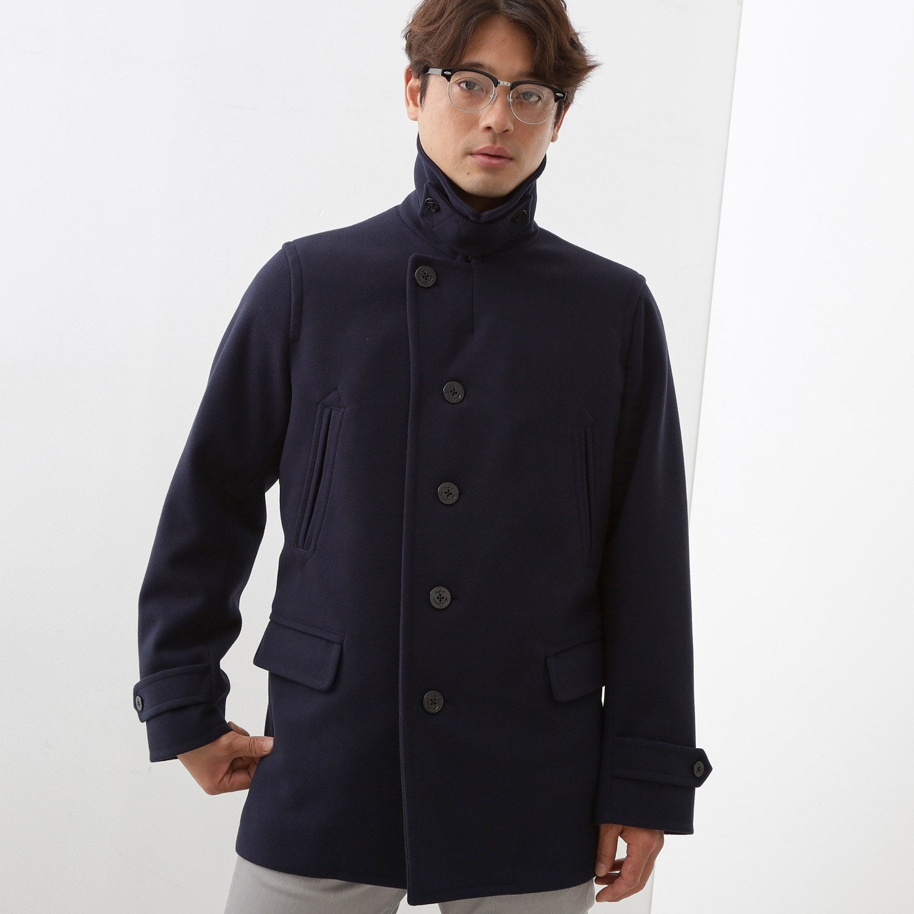 ザ ショップ ティーケー(メンズ) THE SHOP TK(Men) ウーリックシングルPジャケット (ネイビー(094)) ネイビー(094)