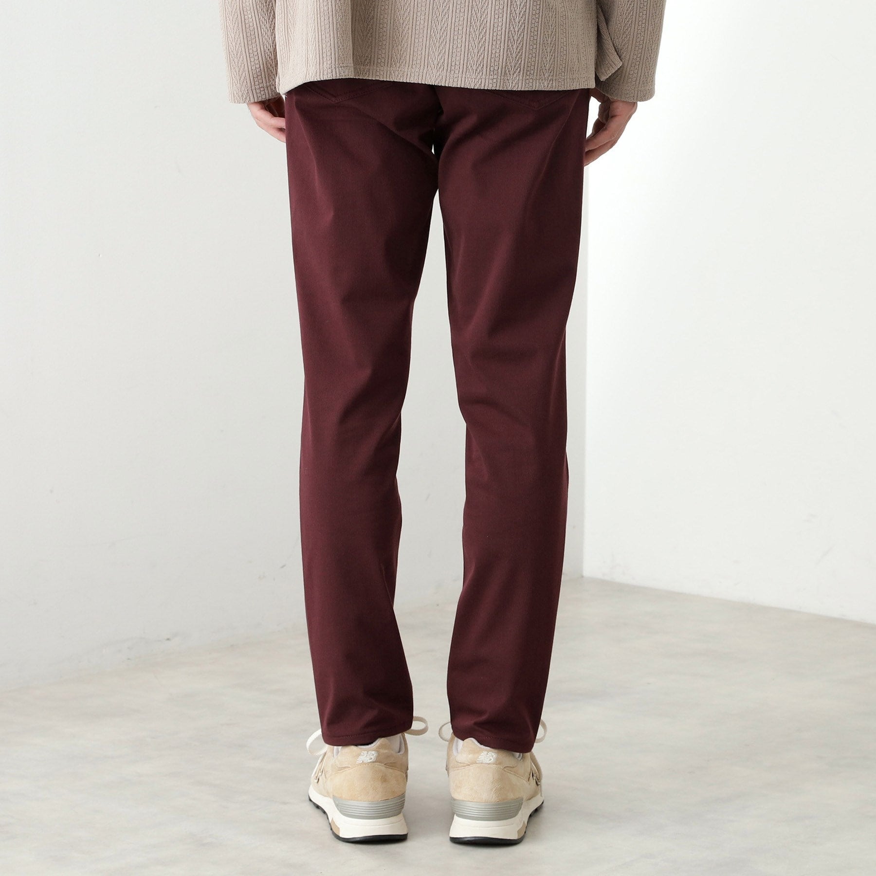 ザ ショップ ティーケー(メンズ) THE SHOP TK(Men) プレミアムスキニーパンツ WARM【裏起毛/360°ストレッチ/洗濯機OK】 (ブラウン(044)) ブラウン(044)