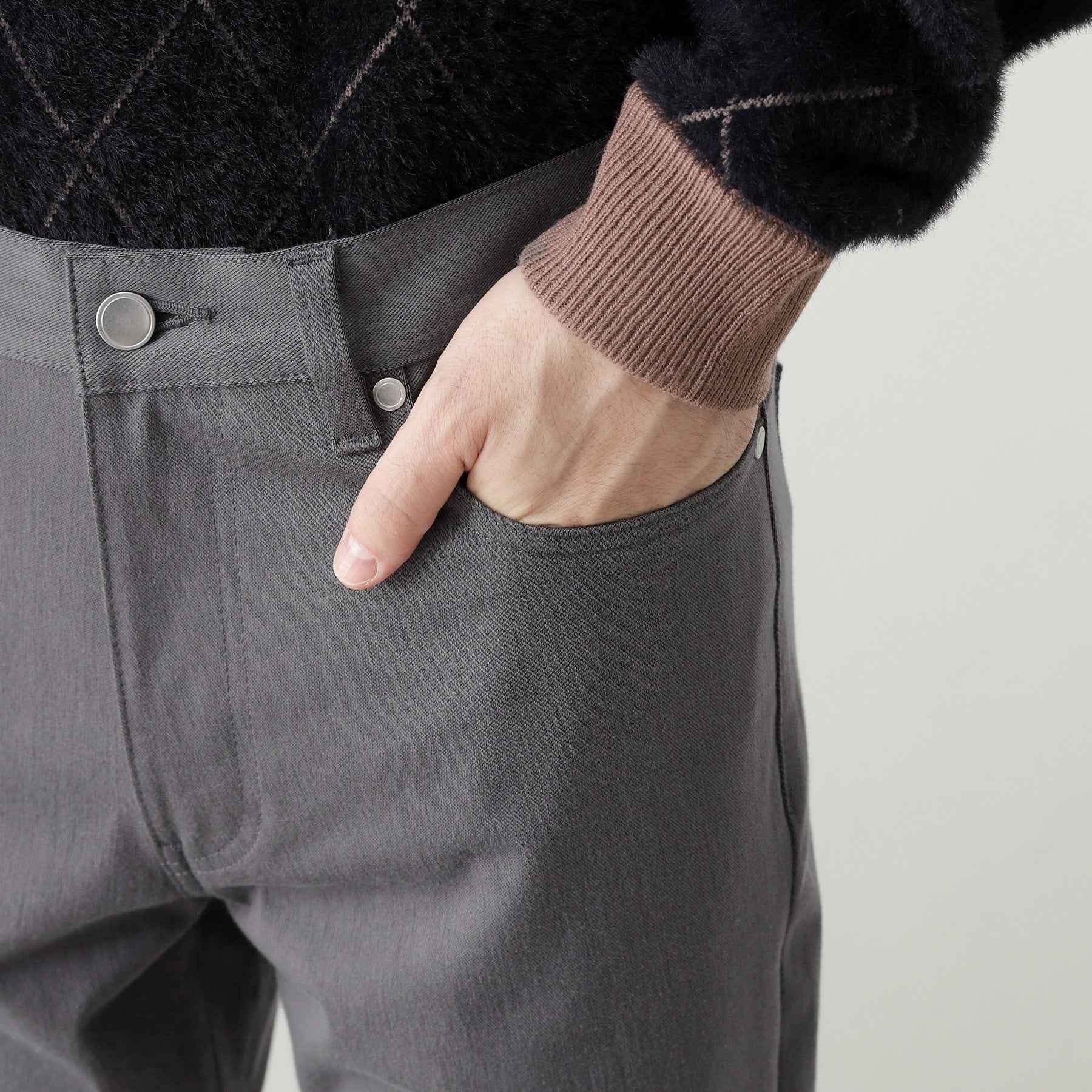 ザ ショップ ティーケー(メンズ) THE SHOP TK(Men) プレミアムスキニーパンツ WARM【裏起毛/360°ストレッチ/洗濯機OK】 (ブラウン(044)) ブラウン(044)