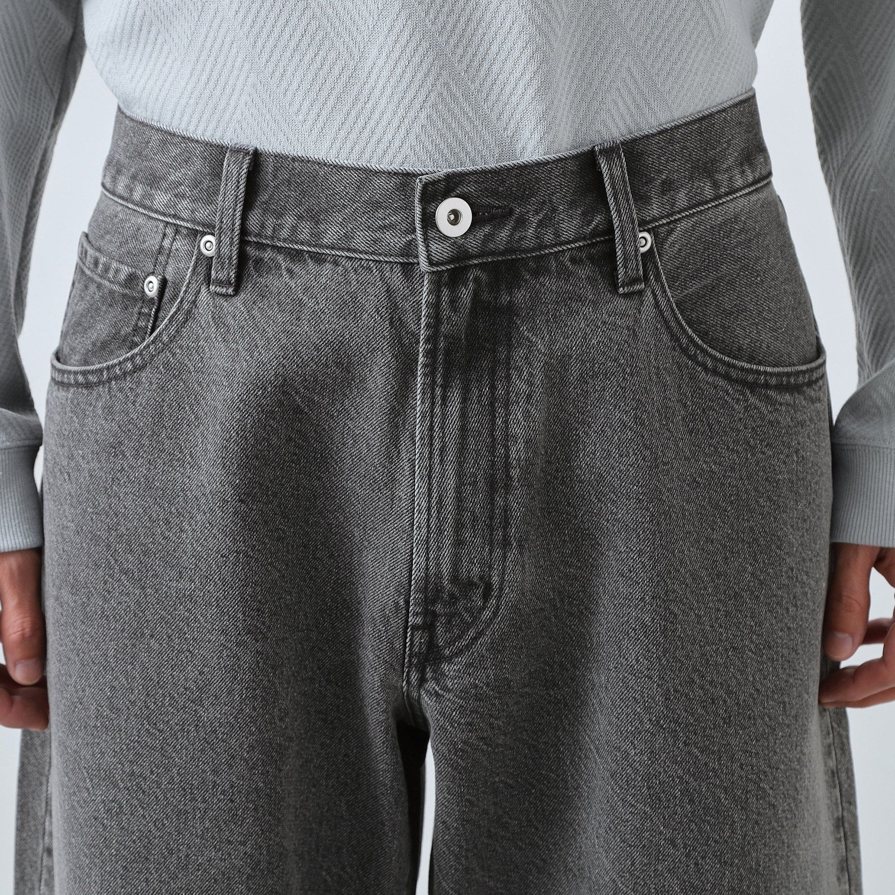 ザ ショップ ティーケー(メンズ) THE SHOP TK(Men) デニムカーブパンツ (ブラック(019)) ブラック(019)