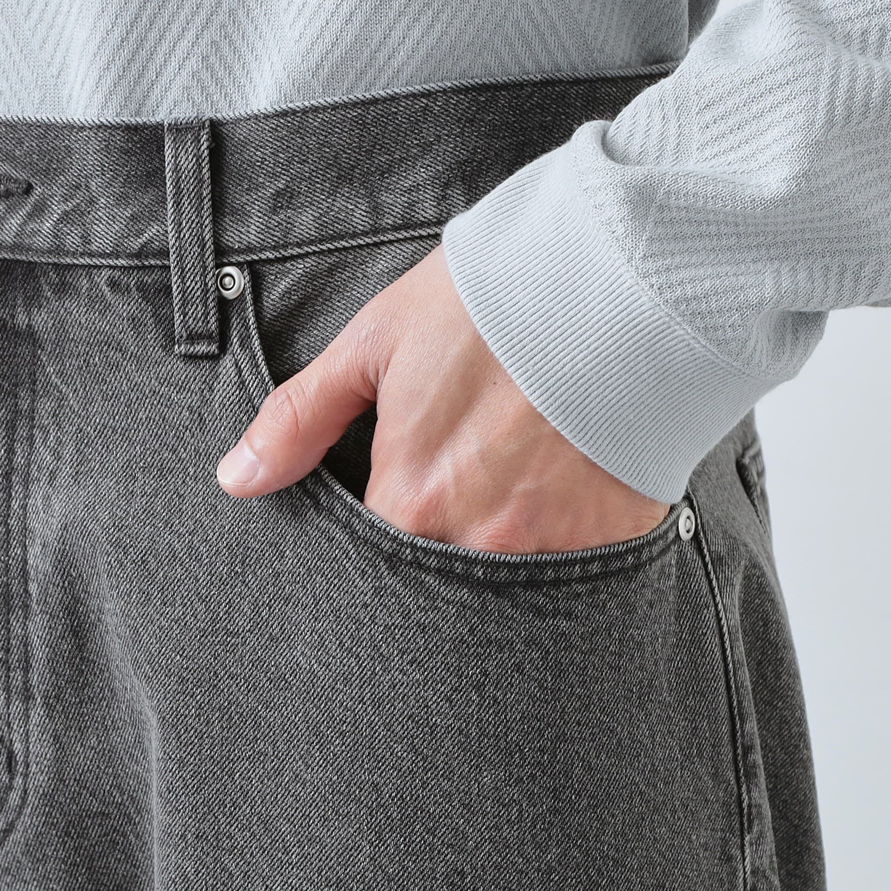 ザ ショップ ティーケー(メンズ) THE SHOP TK(Men) デニムカーブパンツ (ブラック(019)) ブラック(019)