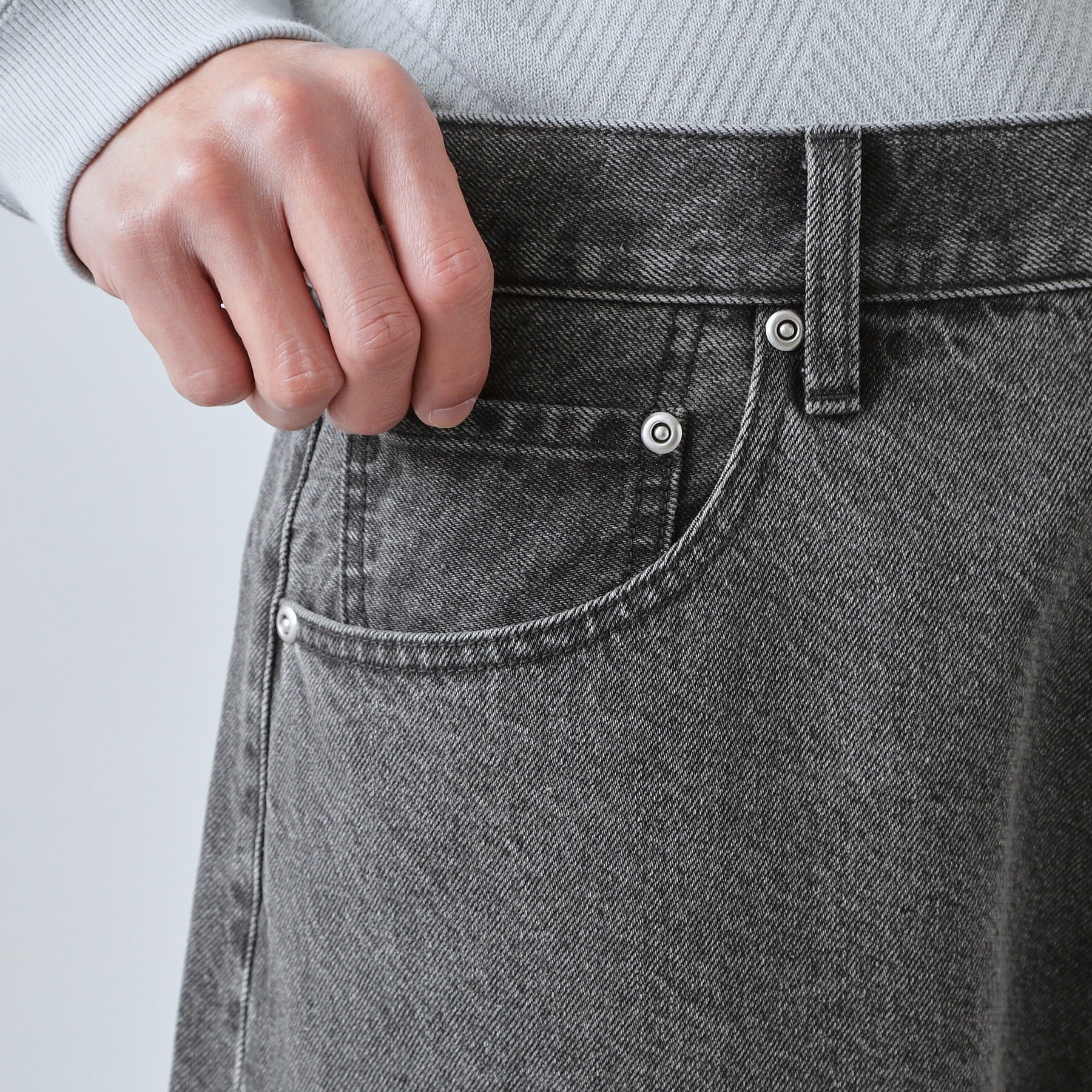 ザ ショップ ティーケー(メンズ) THE SHOP TK(Men) デニムカーブパンツ (ブラック(019)) ブラック(019)