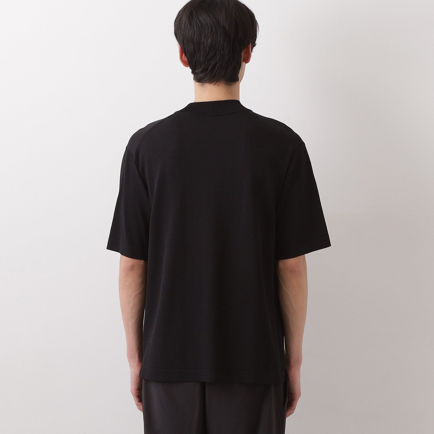 ザ ショップ ティーケー(メンズ) THE SHOP TK(Men) 《KURO》半袖モックネックニット (ブラック(019)) ブラック(019)