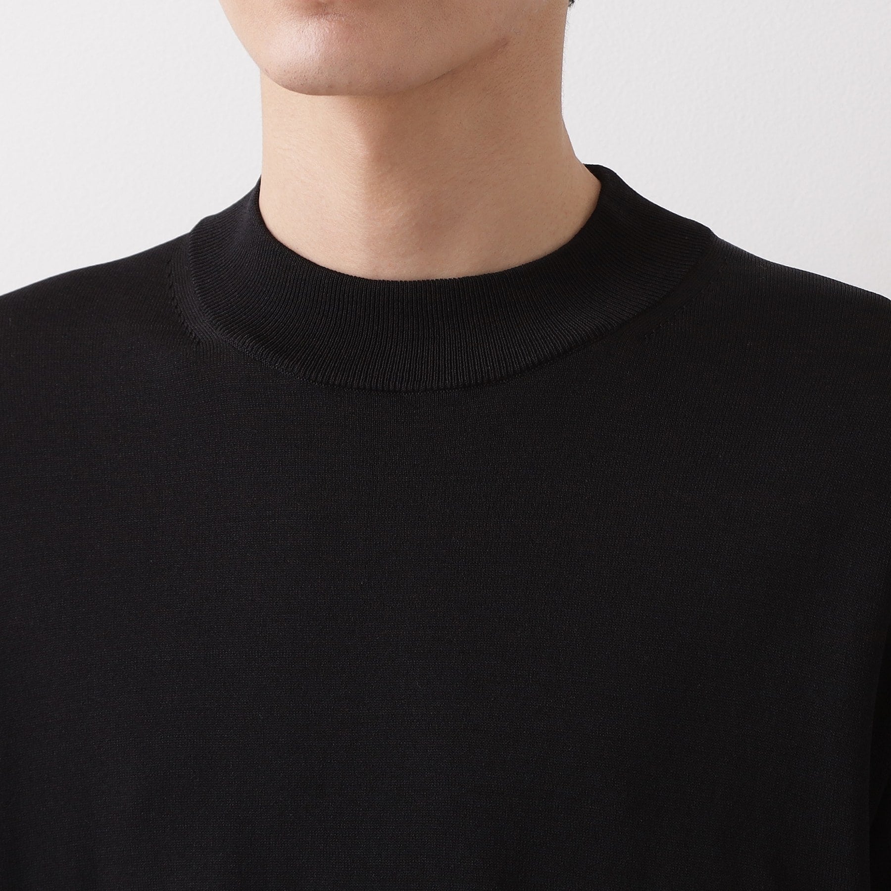 ザ ショップ ティーケー(メンズ) THE SHOP TK(Men) 《KURO》半袖モックネックニット (ブラック(019)) ブラック(019)