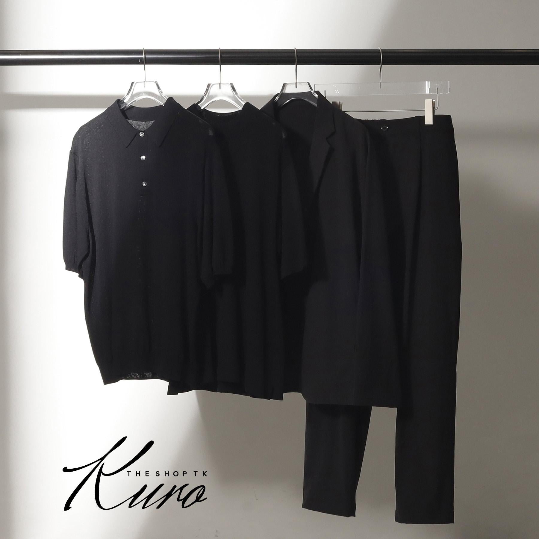 ザ ショップ ティーケー(メンズ) THE SHOP TK(Men) 《KURO》半袖モックネックニット (ブラック(019)) ブラック(019)