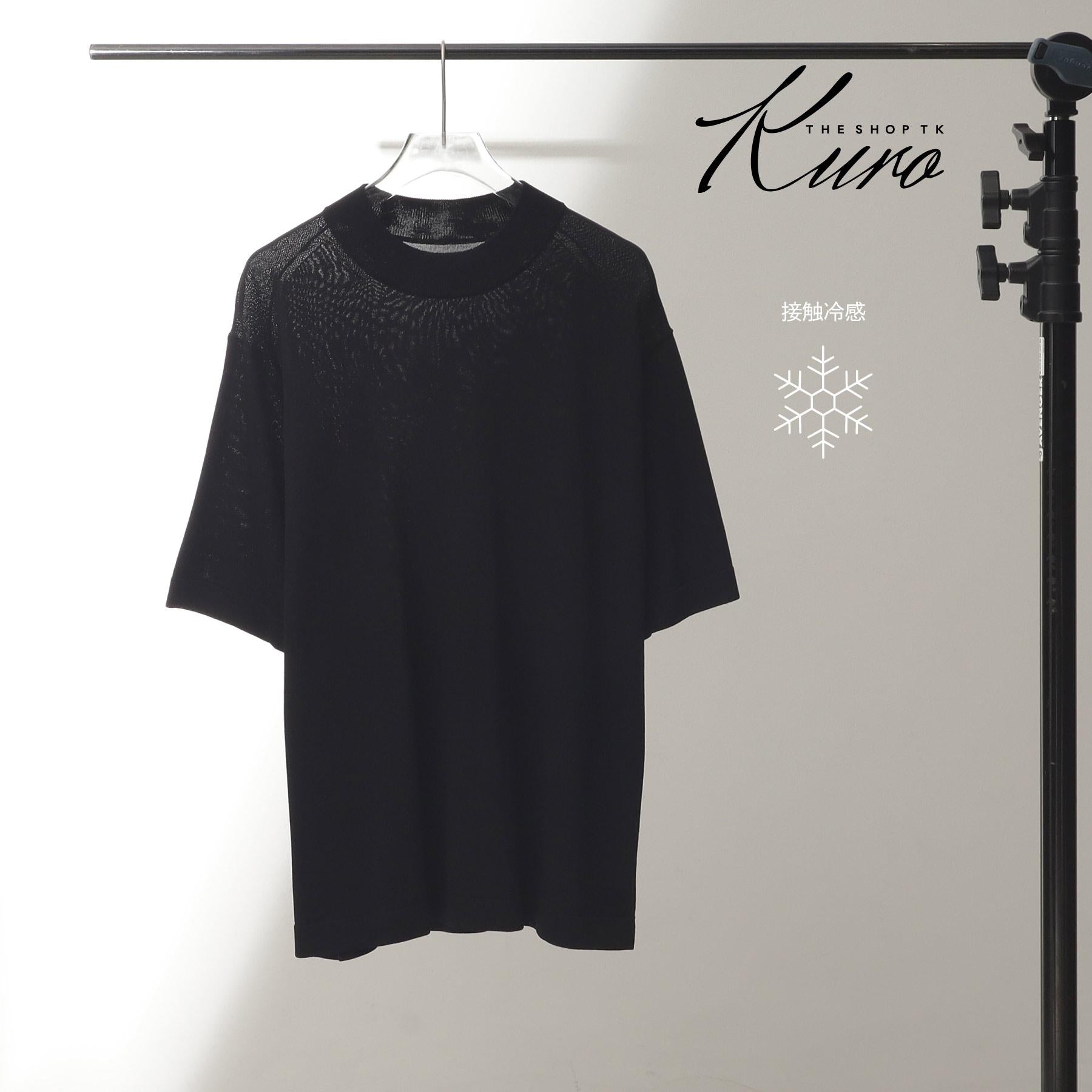 ザ ショップ ティーケー(メンズ) THE SHOP TK(Men) 《KURO》半袖モックネックニット (ブラック(019)) ブラック(019)