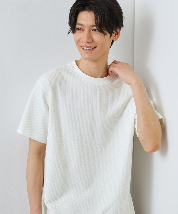 ザ ショップ ティーケー(メンズ) THE SHOP TK(Men) ハニカムリンクス S/S (オフホワイト(003)) オフホワイト(003)
