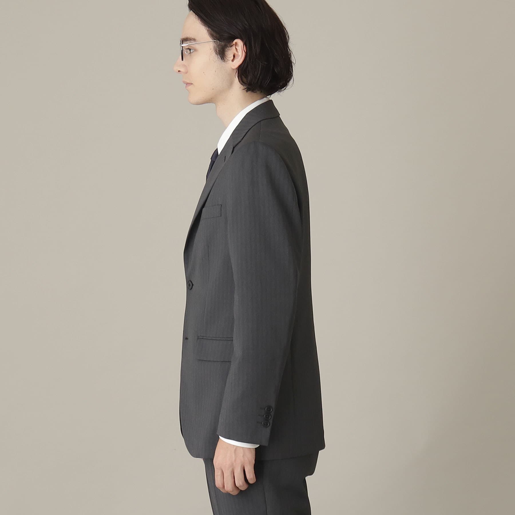 ザ ショップ ティーケー THE SHOP TK 【セットアップ可】甘撚りヘリンボンジャケット