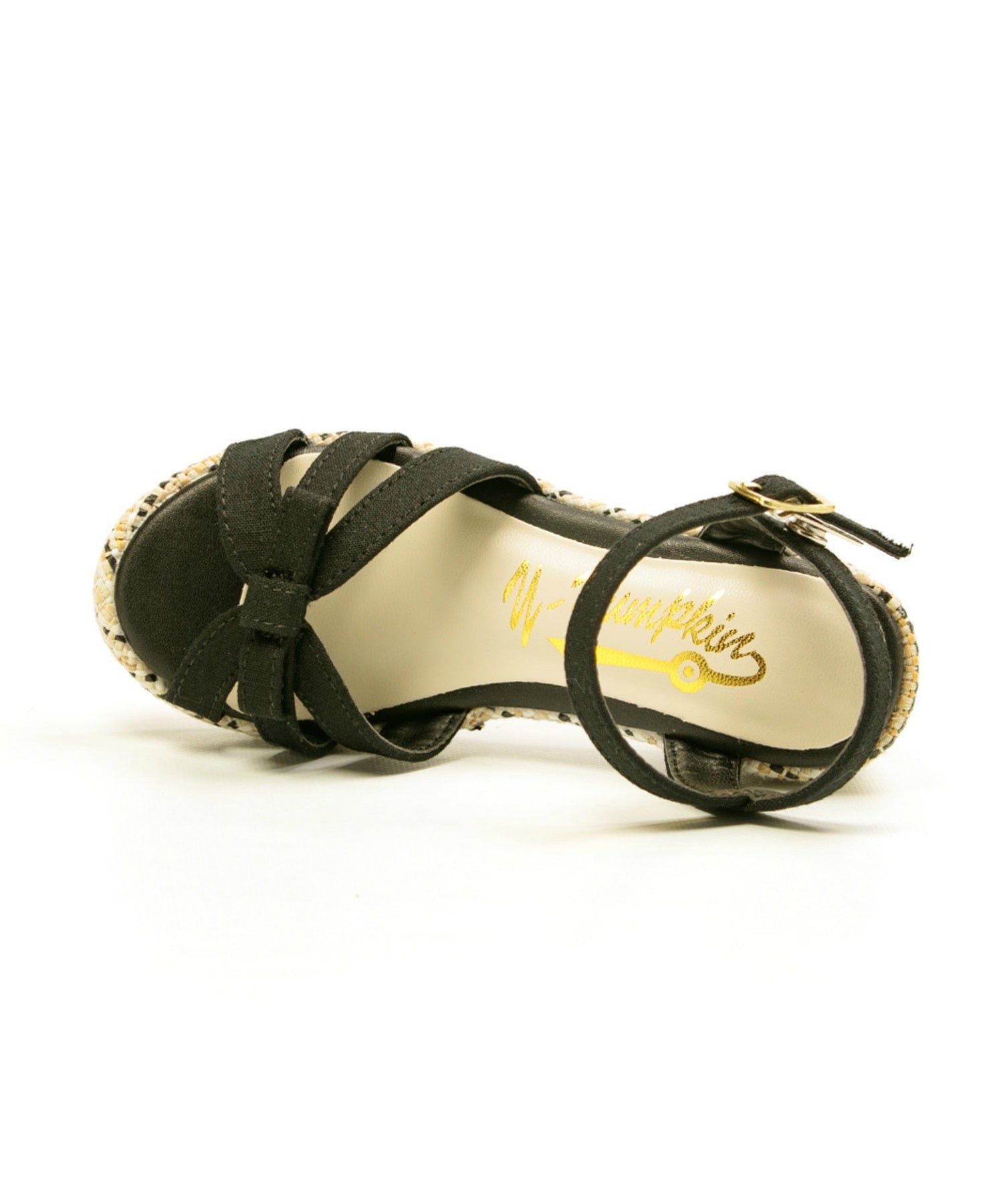 Foot Place KIDS Sandals Low Heel Simple Ribbon Kids Fashion Wedge Girls Strap Yellow Pumpkin TS-JN10