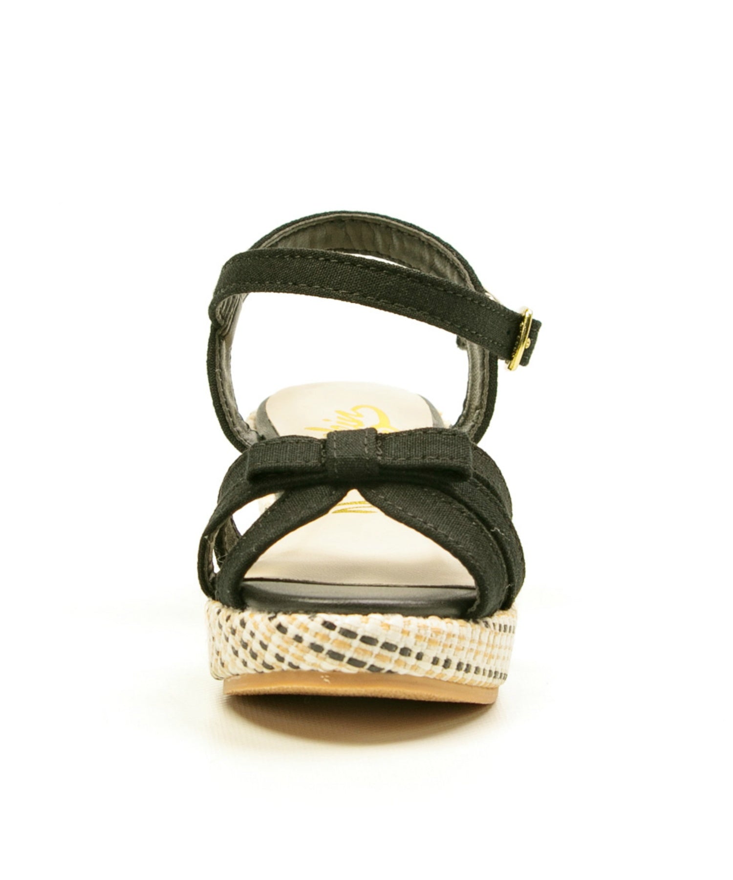 Foot Place KIDS Sandals Low Heel Simple Ribbon Kids Fashion Wedge Girls Strap Yellow Pumpkin TS-JN10