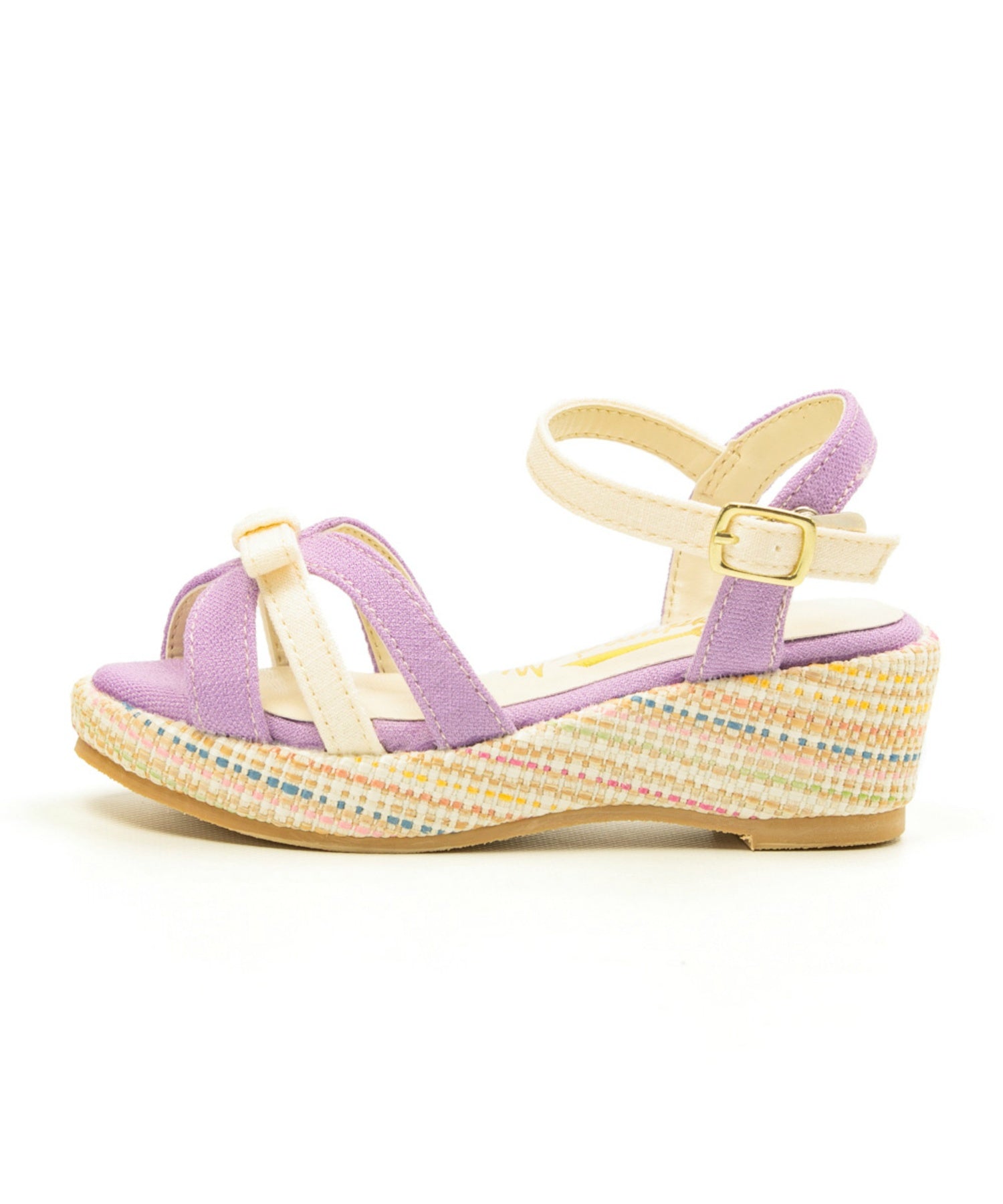 Foot Place KIDS Sandals Low Heel Simple Ribbon Kids Fashion Wedge Girls Strap Yellow Pumpkin TS-JN10