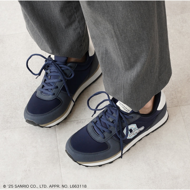 リリオブランコ Lirio blanco サンリオキャラクターズ スニーカー ハローキティ マイメロディ シナモロール クロミ 刺繍 サテン スニーカー 靴 レディース 黒 22.5-24.5cm 抗菌防臭 sanrio (グレー) グレー