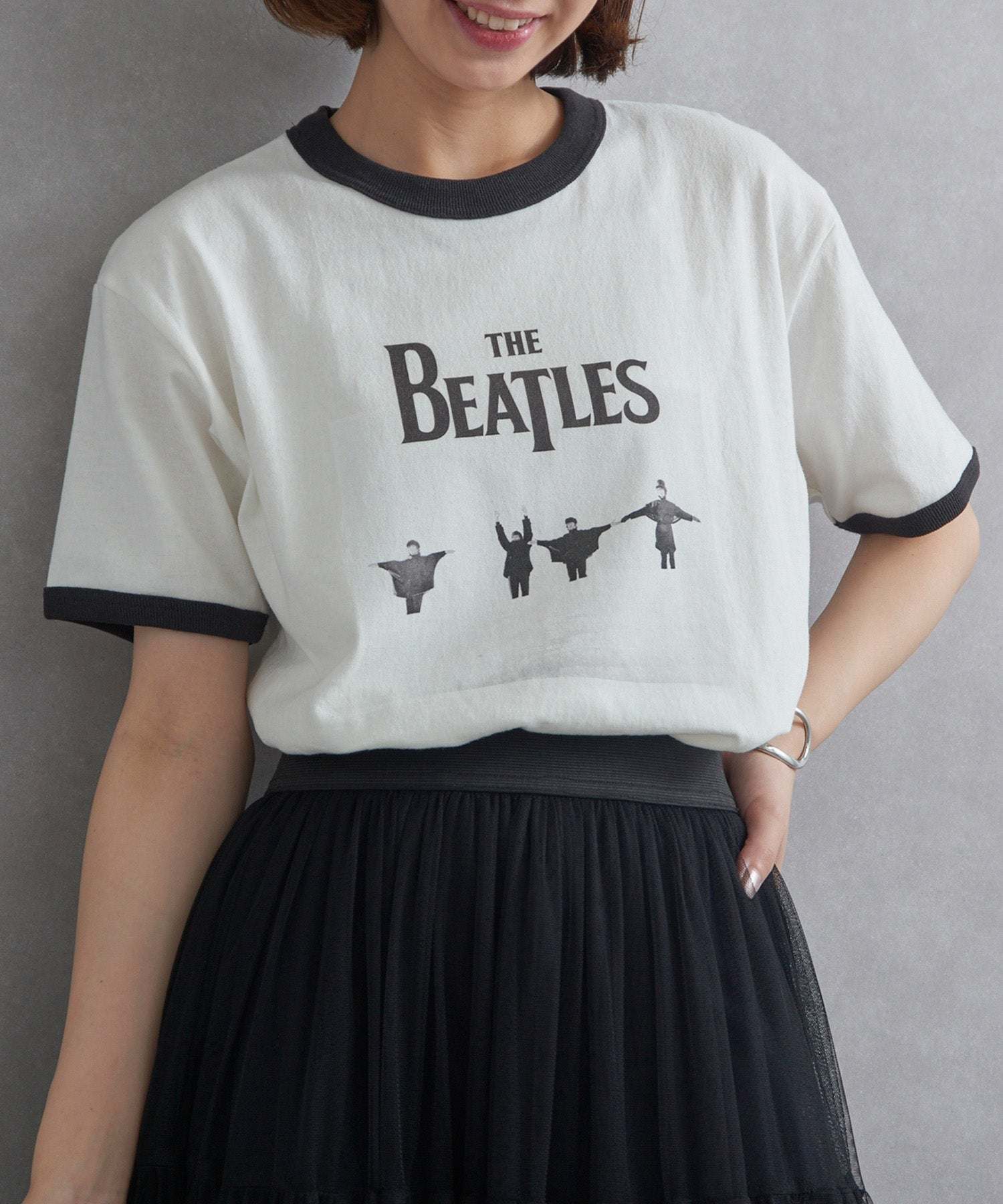 ザ ファイナル ビュー THE FINAL VIEW The Beatles / ビートルズ リンガーTシャツ (ホワイト) ホワイト