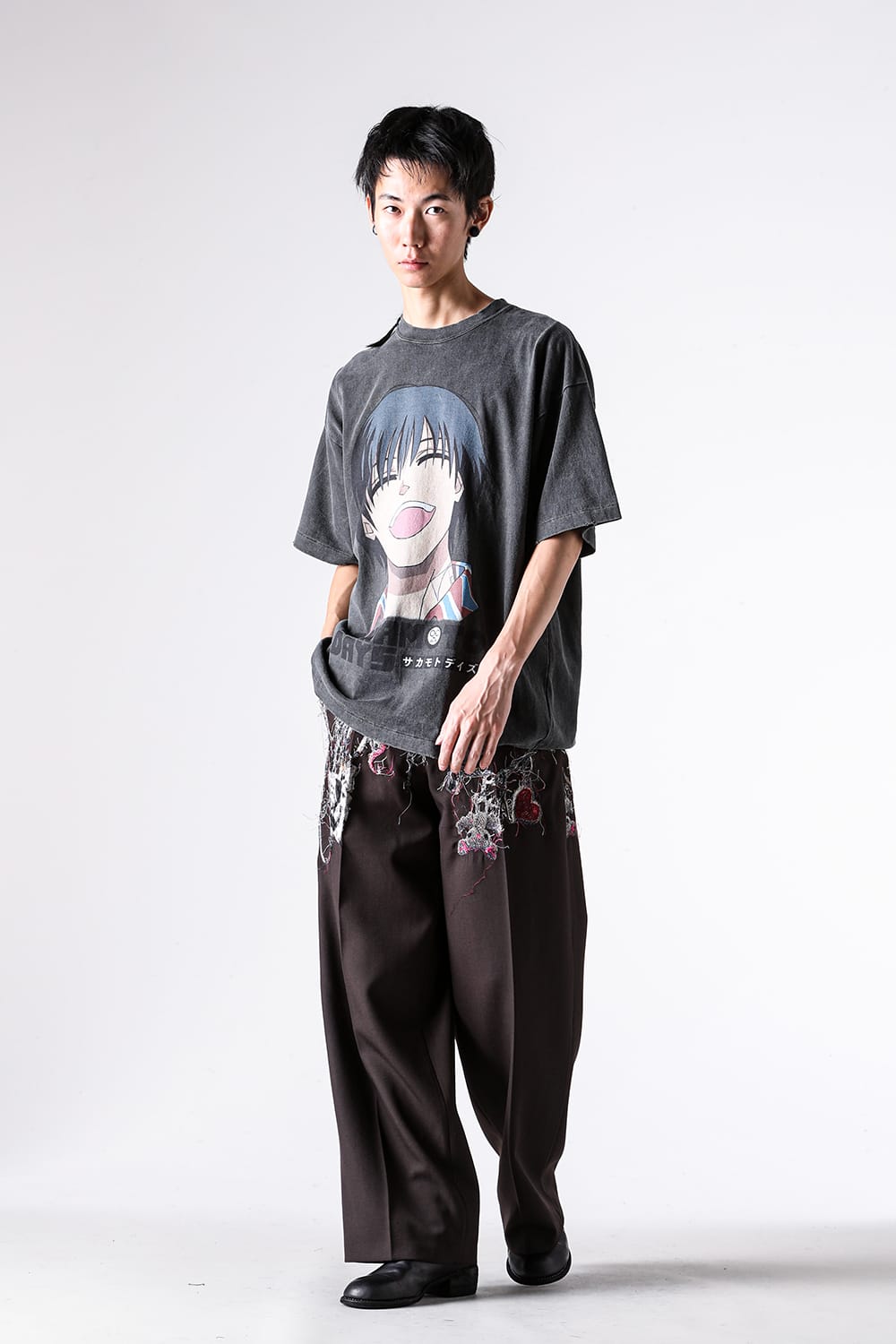 ザ シュガー パンチ THE SUGAR PUNCH x SAKAMOTO DAYS Short Sleeve T-Shirt (NAGUMO) (Black) Black