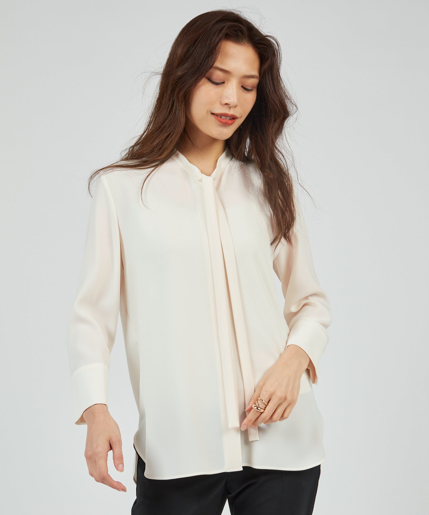 セオリー Theory ブラウス PRIME GGT TIE BLOUSE