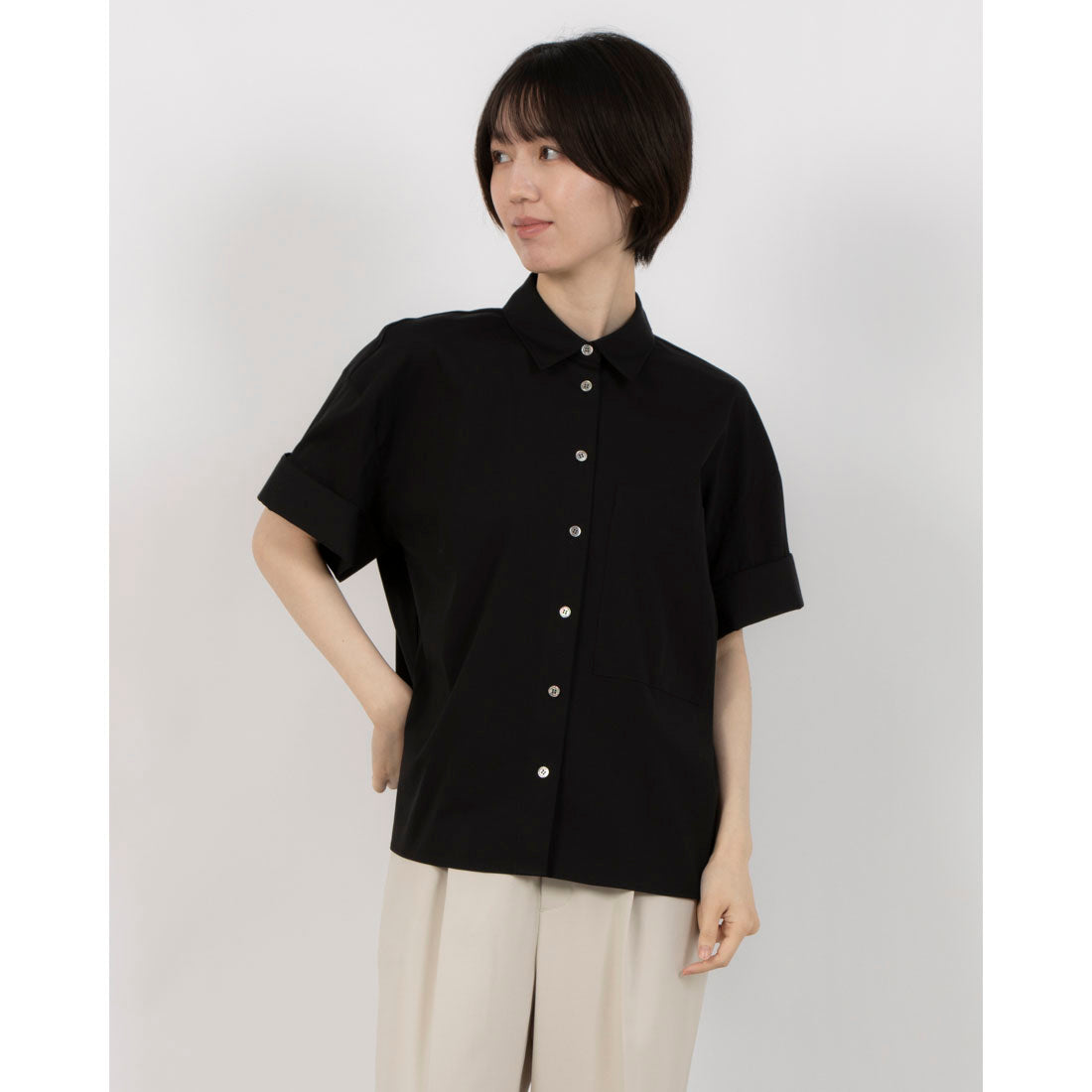 25年 theory Cotton Shirting SS CUFF SHIRT Theory COTTON SHIRTING SS CUFF P