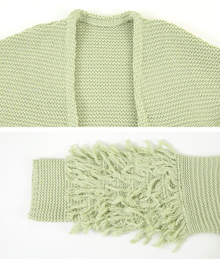 ティティベイト titivate フリンジニットカーディガン (アイボリー) アイボリー