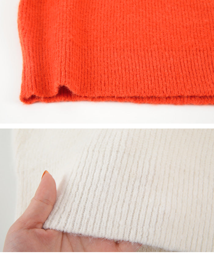 ティティベイト titivate パフスリーブふわっとニットトップス (アイボリー) アイボリー