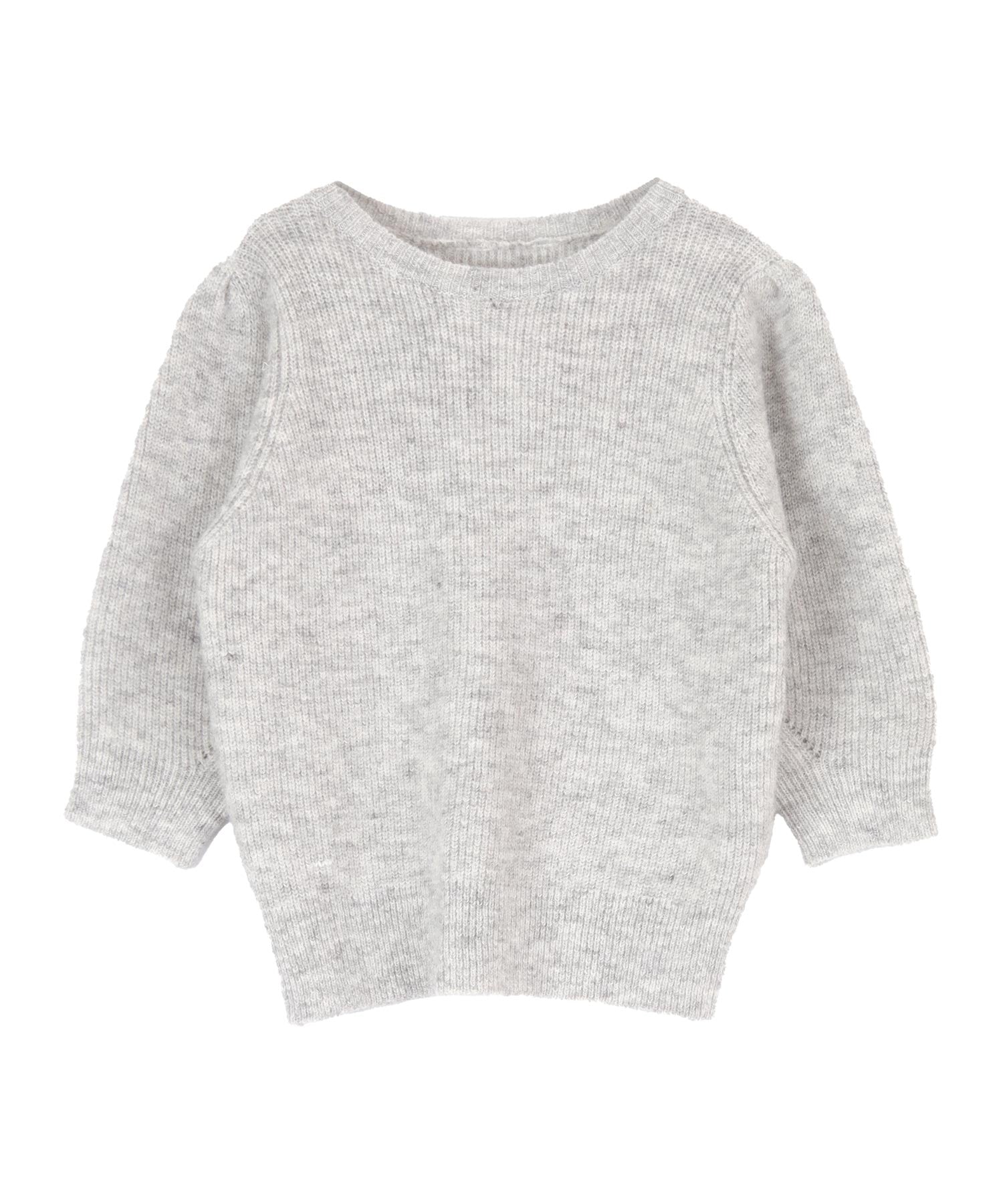 ティティベイト titivate パフスリーブふわっとニットトップス (アイボリー) アイボリー