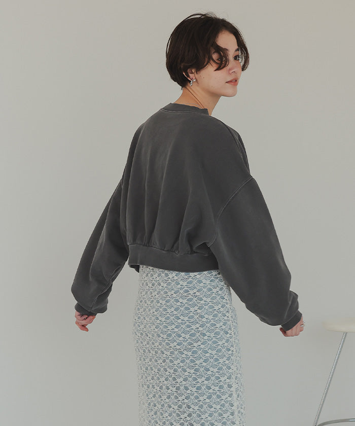 ティティベイト titivate ピグメント裏毛カットソースウェット (アイボリー) アイボリー