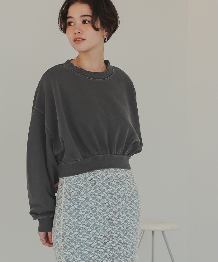 ティティベイト titivate ピグメント裏毛カットソースウェット (アイボリー) アイボリー