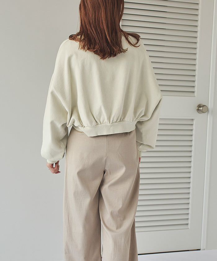 ティティベイト titivate ピグメント裏毛カットソースウェット (アイボリー) アイボリー