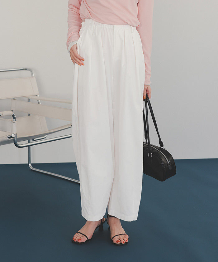 ティティベイト titivate カーヴィーシルエットゴムパンツ (ピンク) ピンク