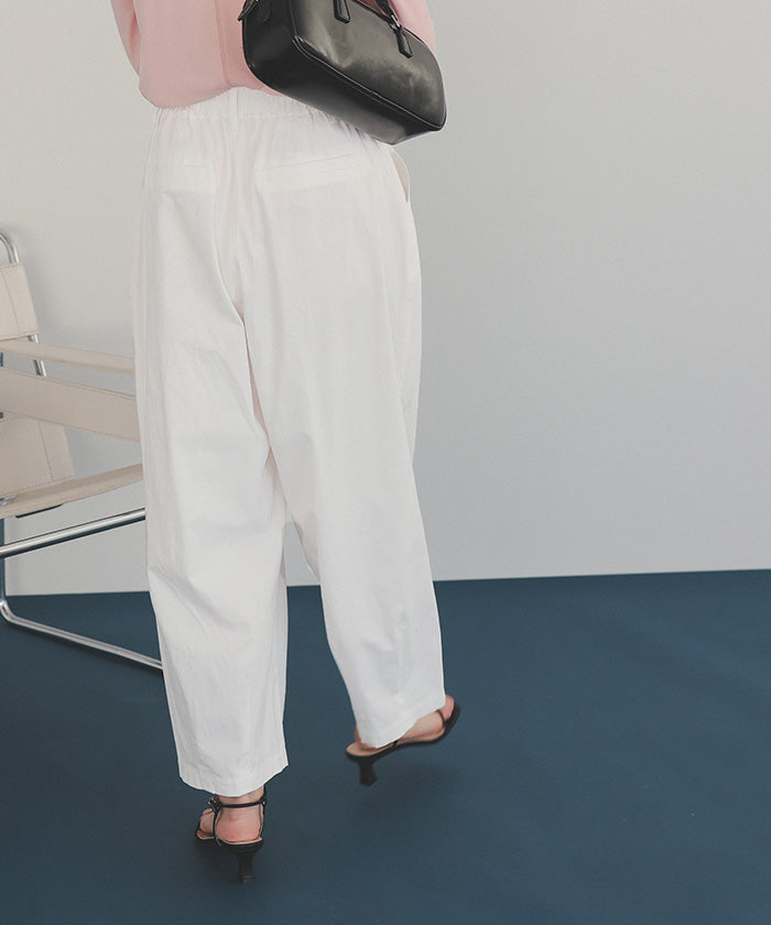 ティティベイト titivate カーヴィーシルエットゴムパンツ (ピンク) ピンク