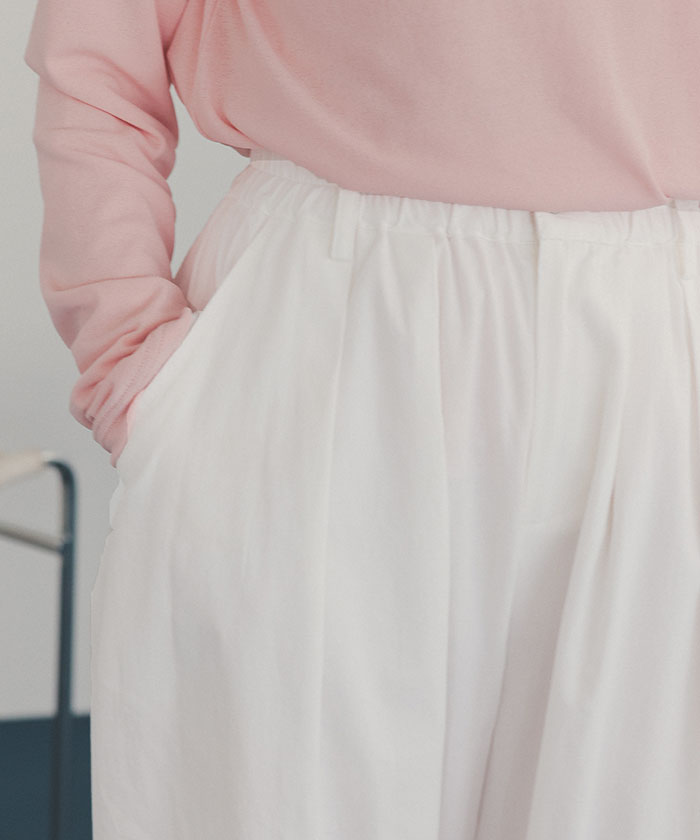 ティティベイト titivate カーヴィーシルエットゴムパンツ (ピンク) ピンク