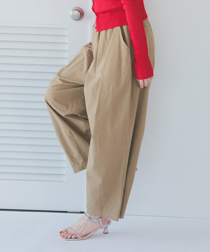 ティティベイト titivate カーヴィーシルエットゴムパンツ (ピンク) ピンク