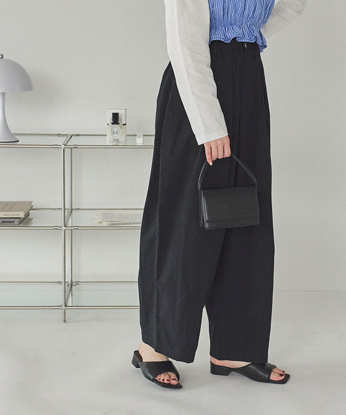 ティティベイト titivate カーヴィーシルエットゴムパンツ (ピンク) ピンク