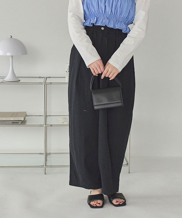 ティティベイト titivate カーヴィーシルエットゴムパンツ (ピンク) ピンク