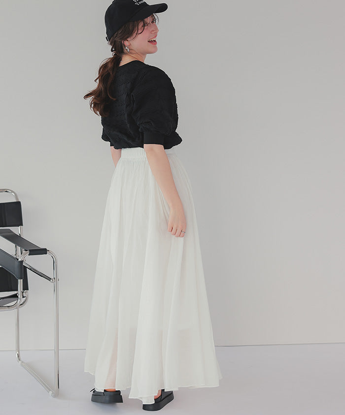 ティティベイト titivate シアータックボリュームスカート (ブラック) ブラック