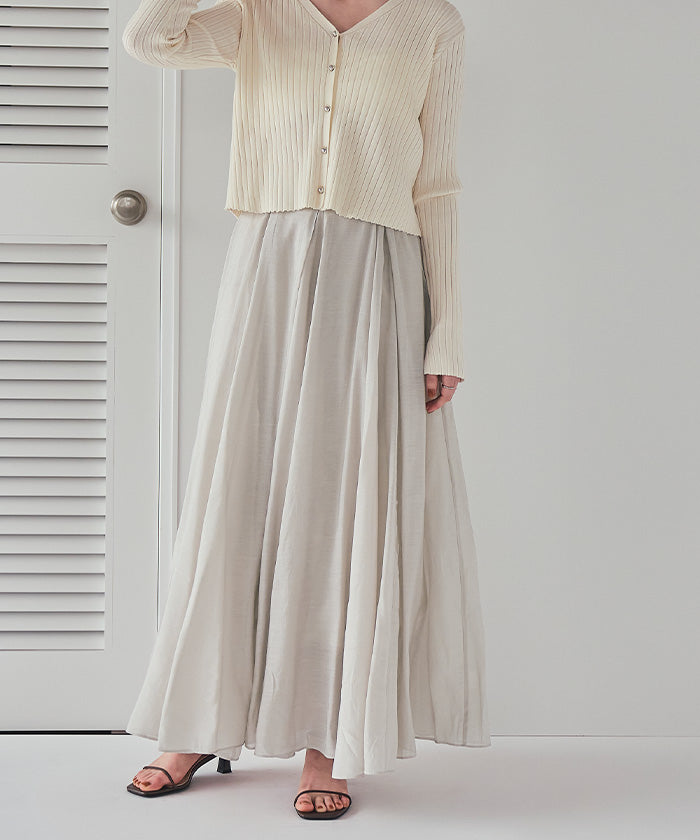 ティティベイト titivate シアータックボリュームスカート (ライトグレー) ライトグレー