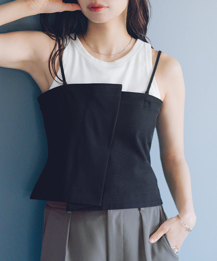 ティティベイト titivate バックレースアップキャミソール/ビスチェ (ライトカーキ) ライトカーキ