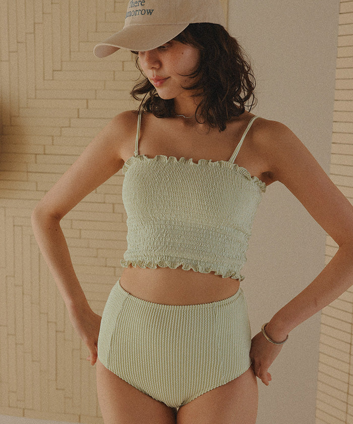 ティティベイト titivate シャーリングフリルビキニ/水着 【返品不可商品】 (ミントグリーン) ミントグリーン