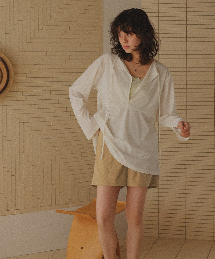 ティティベイト titivate 撥水バックゴムショートパンツ/ラッシュガード (ベージュ) ベージュ