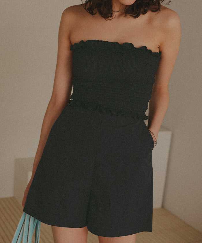 ティティベイト titivate 撥水バックゴムショートパンツ/ラッシュガード (ベージュ) ベージュ