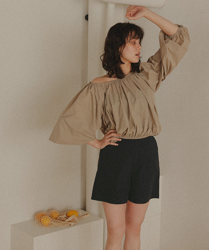 ティティベイト titivate 撥水バックゴムショートパンツ/ラッシュガード (ベージュ) ベージュ