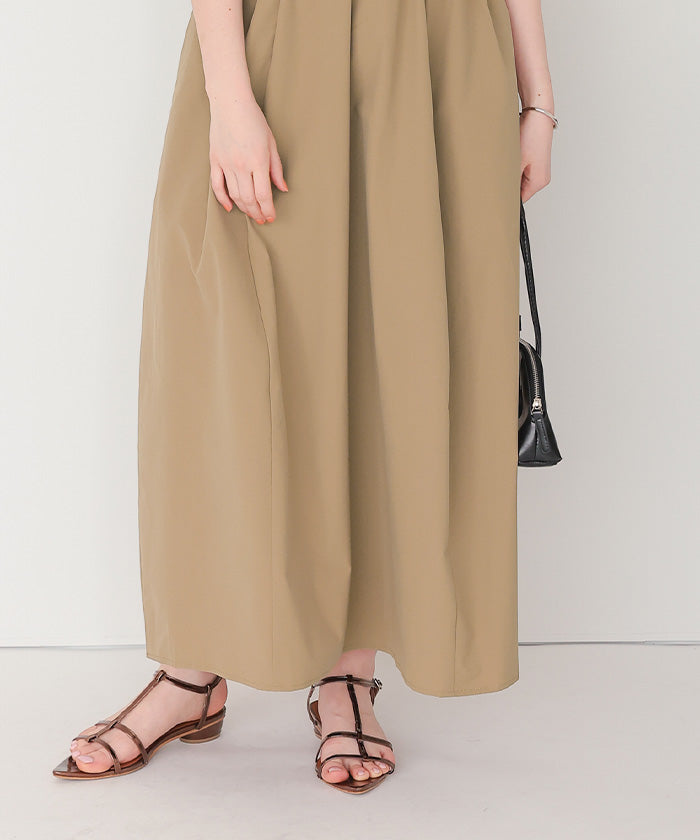 ティティベイト titivate 布帛ドッキング撥水加工ワンピース (ブラック) ブラック