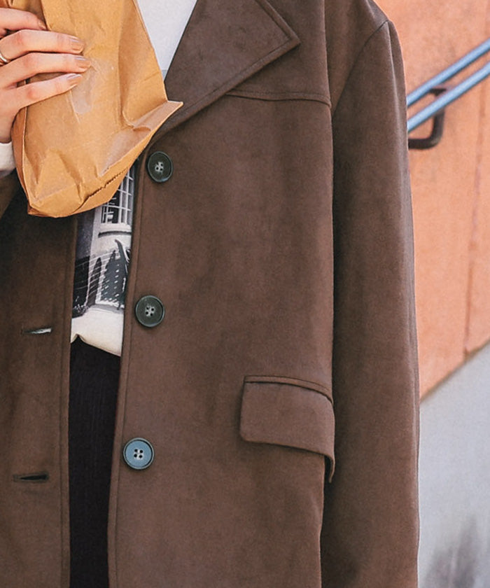 ティティベイト titivate フェイクスエードジャケット (ブラウン) ブラウン