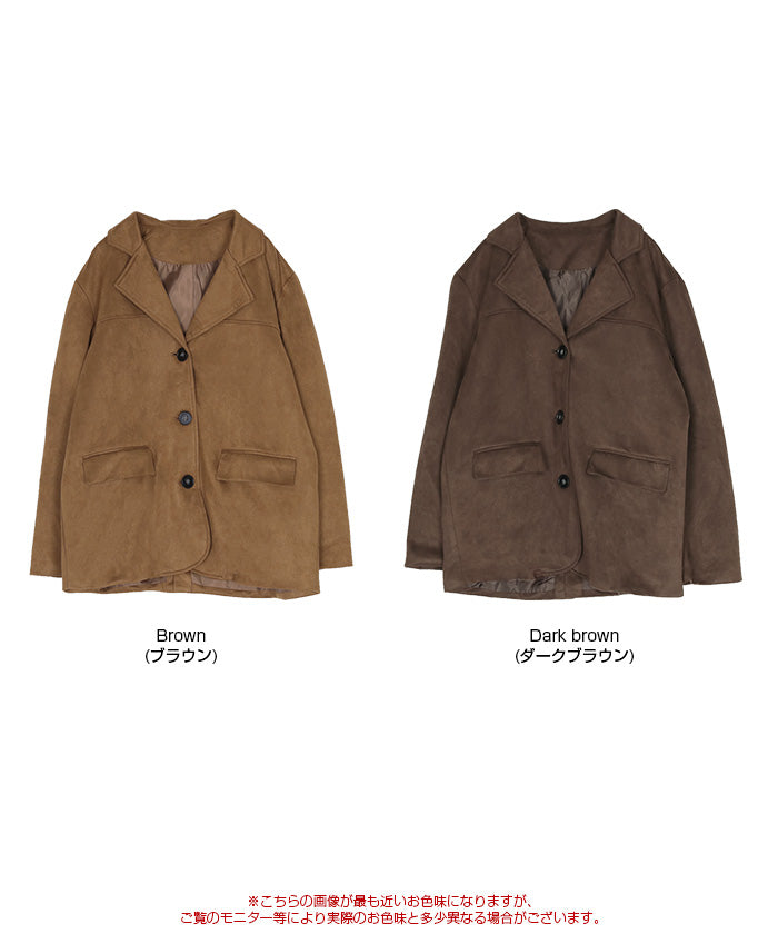 ティティベイト titivate フェイクスエードジャケット (ブラウン) ブラウン