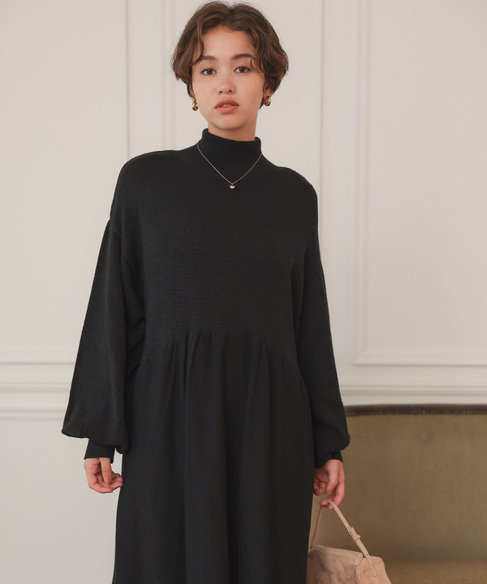 ティティベイト titivate ティアードニットワンピース (チャコール) チャコール