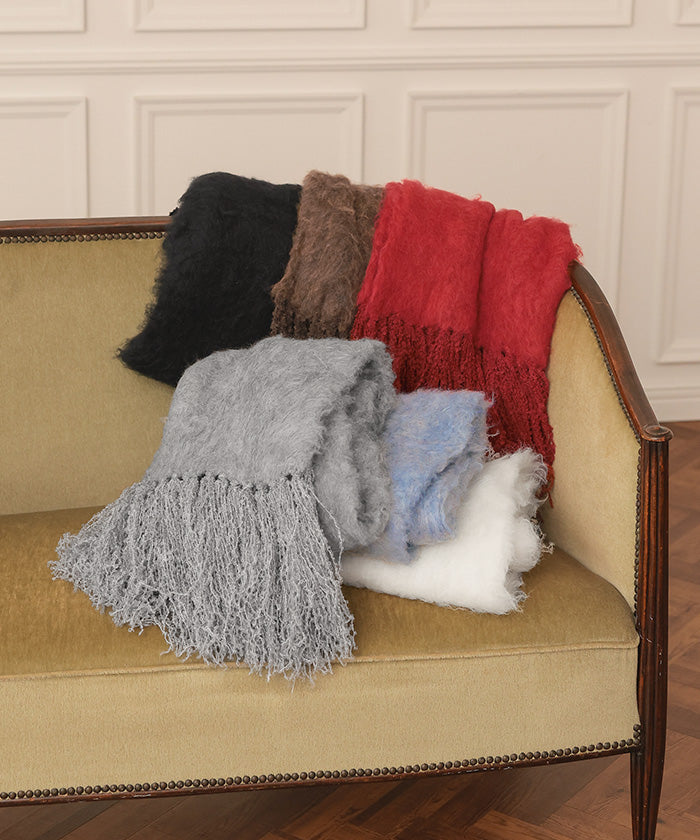 ティティベイト titivate モヘアタッチボリュームマフラー (ライトブルー) ライトブルー