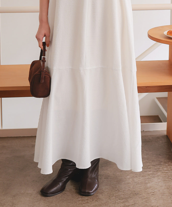 ティティベイト titivate ビッグカラーマーメイドシルエットワンピース (オフホワイト) オフホワイト