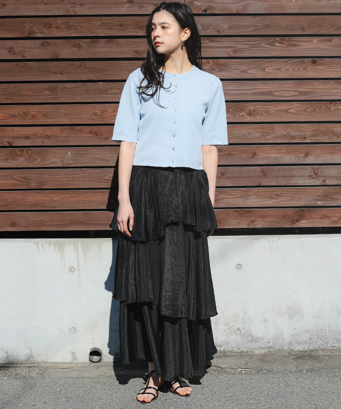 ティティベイト titivate ランダムヘムティアードスカート (オフホワイト) オフホワイト